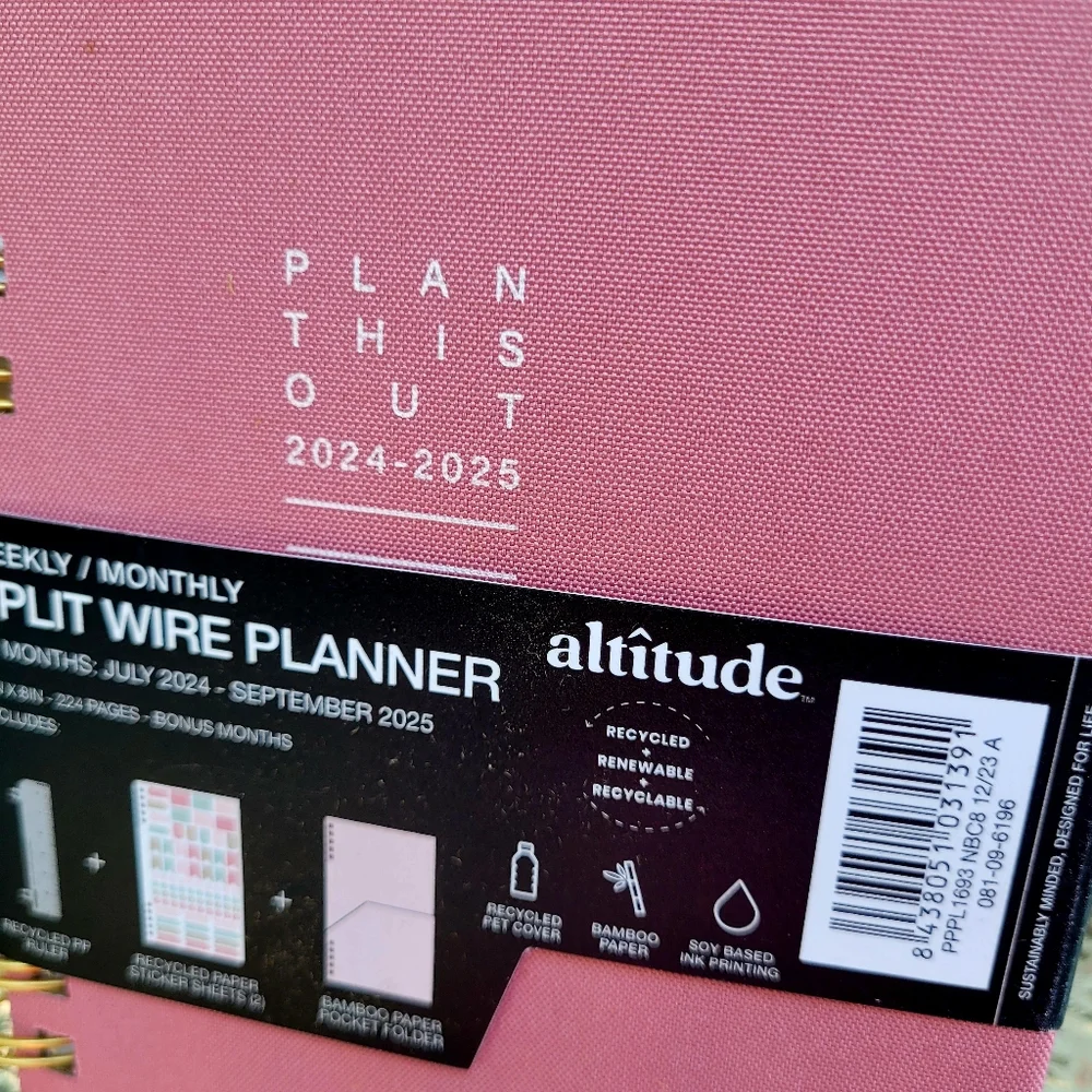 2024/2025 Altitude Mauve Pink Planner